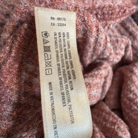 Saturday/Sunday Anthropologie Whistler Waffle Pullover Pink Mauve XS - Picture 4 of 7